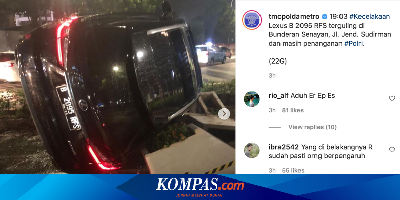 Hindari Penyekatan, Lexus Pelat RFS Terguling di Senayan - Kompas.com - Otomotif Kompas.com
