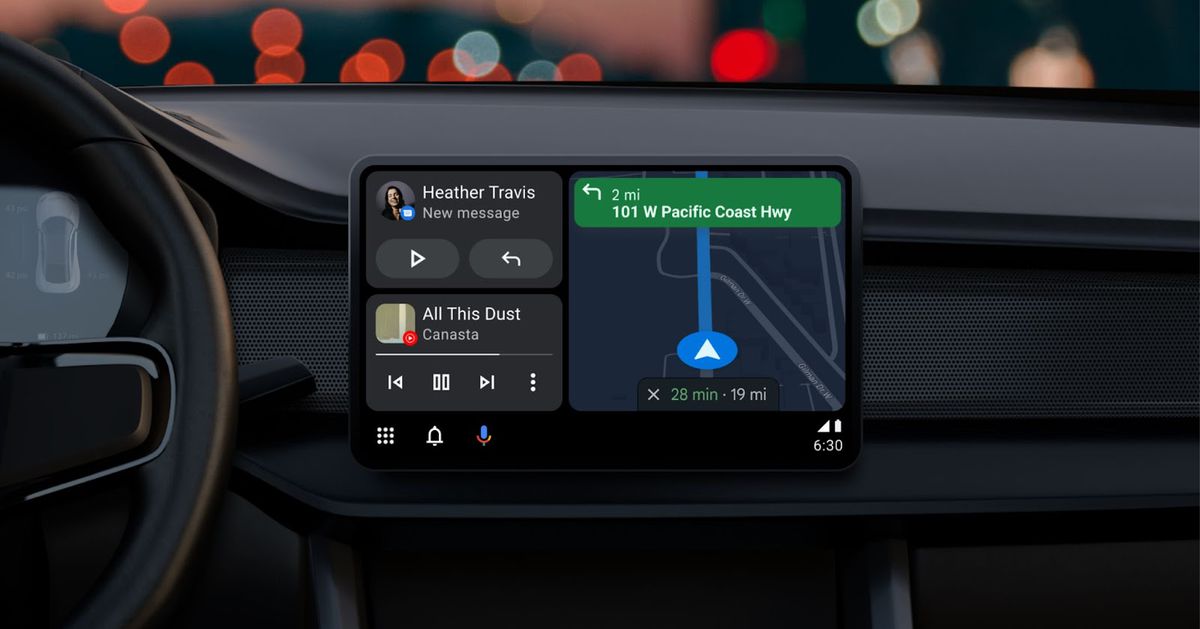 Google updates Android Auto to better fit all the different sized touchscreens in cars today - The Verge