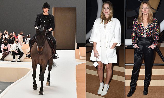 Chanel Paris Fashion Week show loses its charm as it sends a horse down the runway - Daily Mail