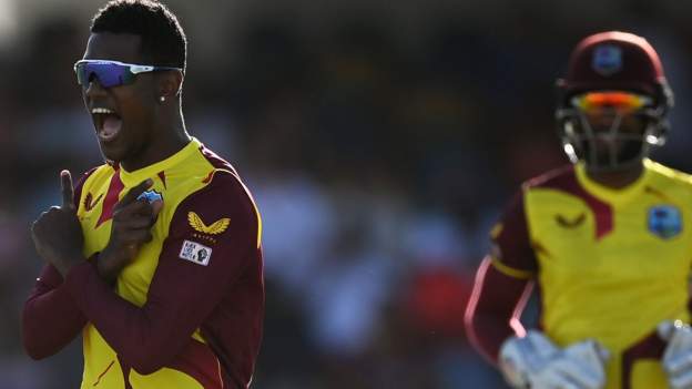 West Indies v England: Tourists bowled out for 103 to lose first T20 in Barbados - BBC Sport