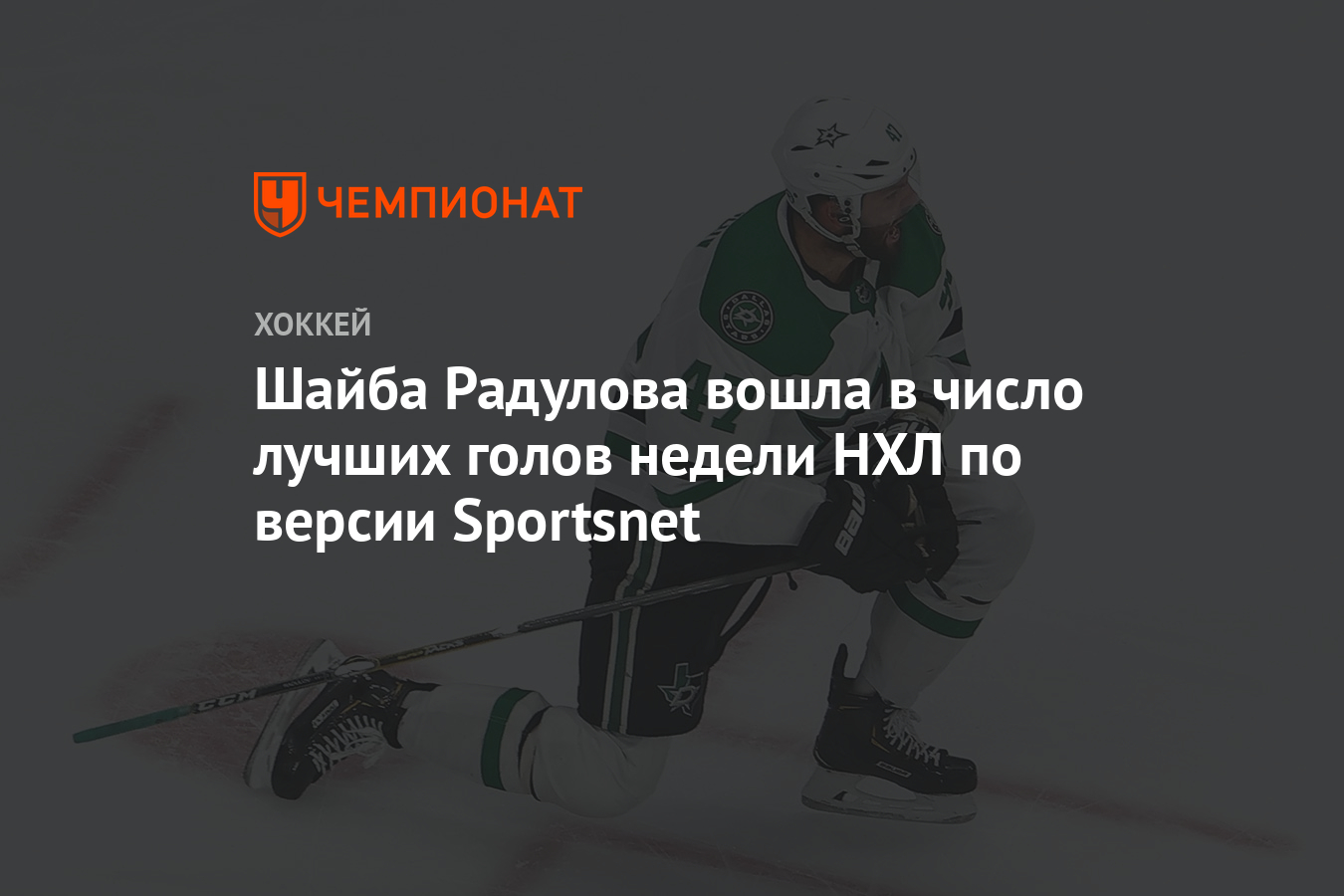 Шайба Радулова вошла в число лучших голов недели НХЛ по версии Sportsnet - Чемпионат