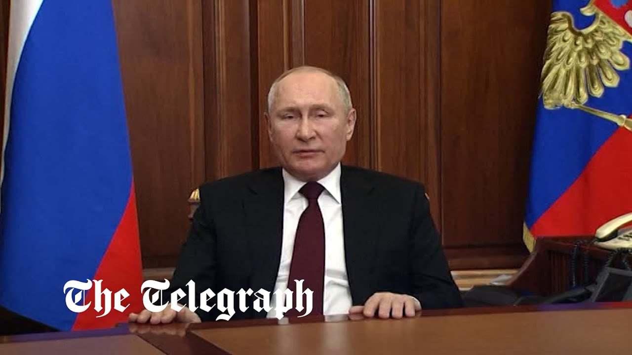 Vladimir Putin warns of 'bloodshed' as he orders Russian forces into Ukraine breakaway regions - Telegraph.co.uk