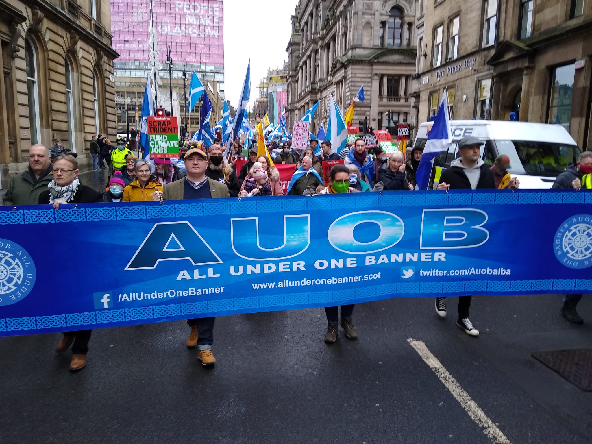 All Under One Banner Glasgow: Hundreds protest against Boris Johnson | HeraldScotland - HeraldScotland