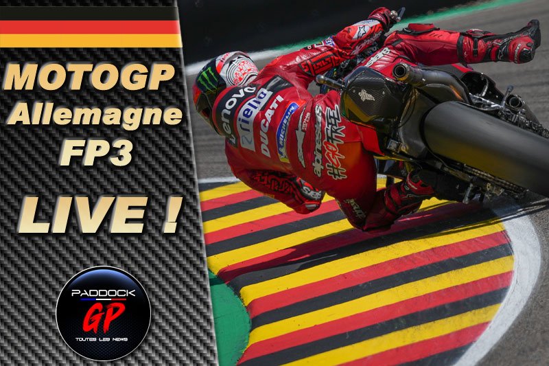 MotoGP Allemagne FP3 LIVE : Francesco Bagnaia bis repetita ! Problème de casque pour Fabio Quartararo. - Media Service