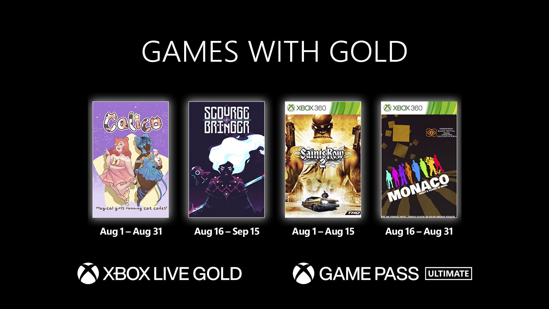 Games With Gold août 2022 : la liste des 4 jeux Xbox gratuits ce mois-ci ! - Xboxygen